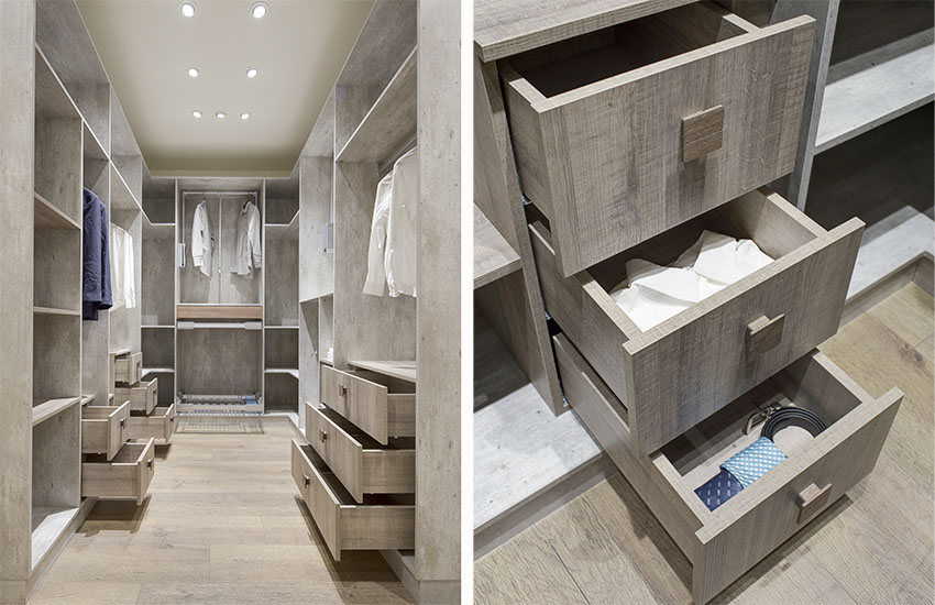 三商美福 現代簡約風 開放更衣間 櫃內收納 室內設計 空間規劃